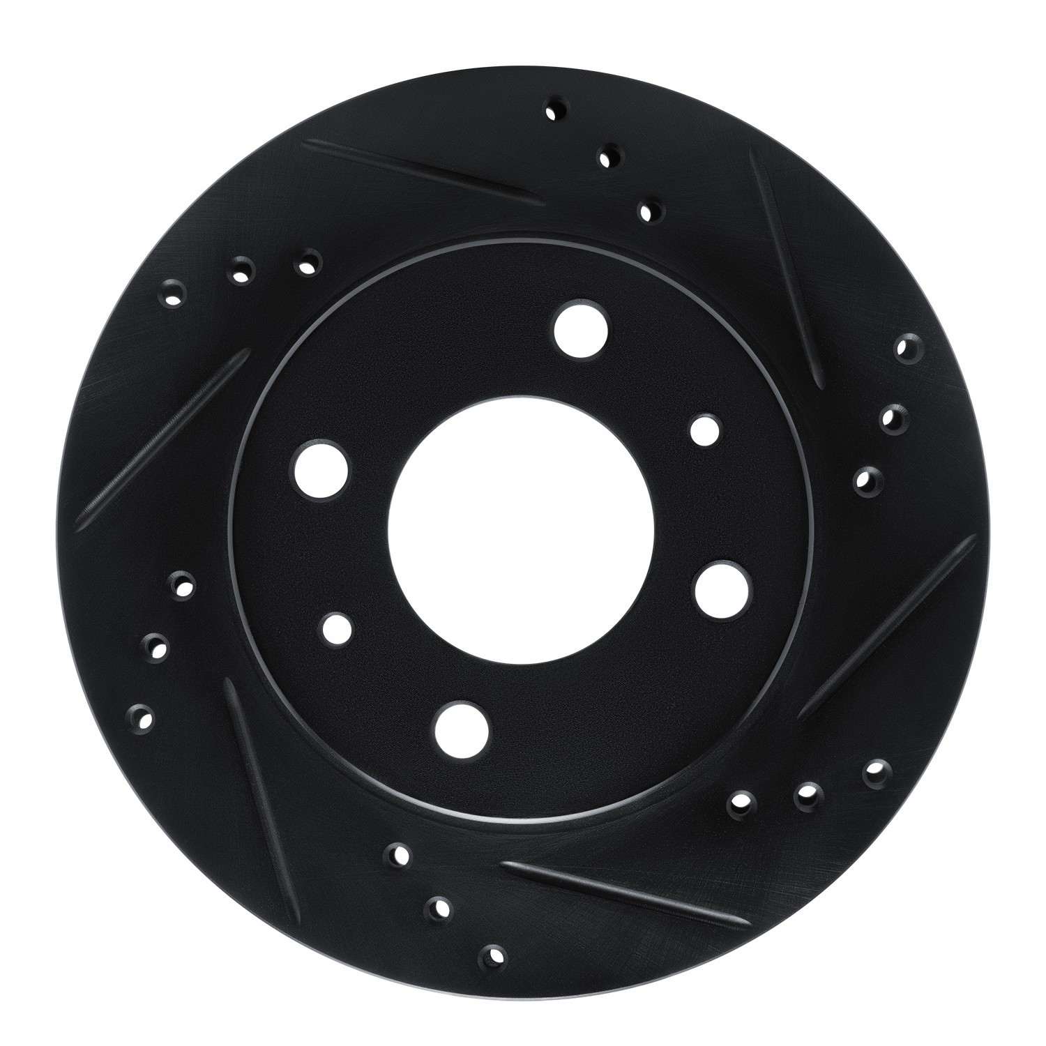 R1 Concepts 98-12 Dodge ATOS (Mexico) Front Right Drilled & Slotted Black Brake Rotor