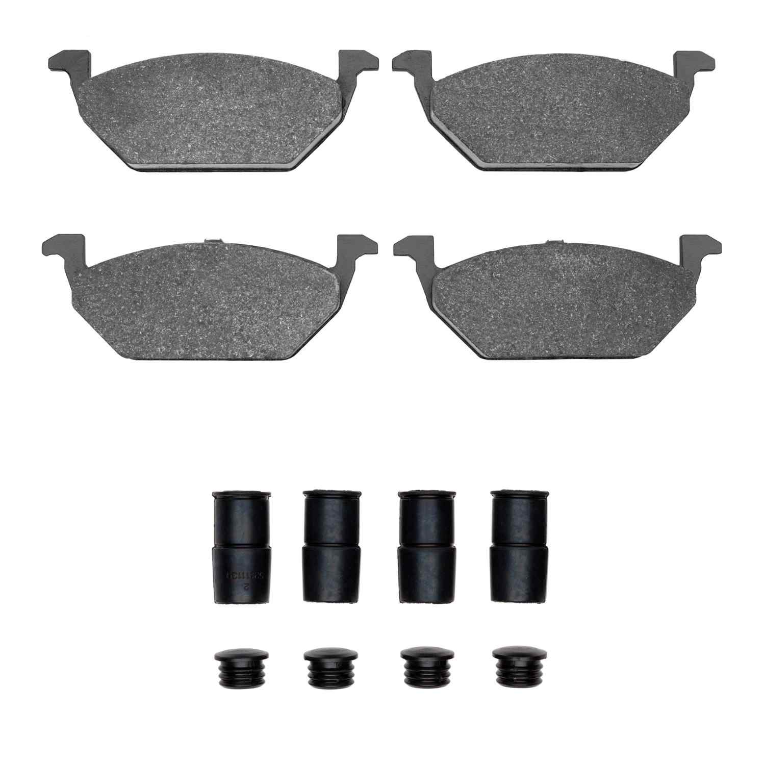 R1 Concepts 98-17 Volkswagen CrossFox (Mexico) Front Semi Met Pads & Hardware Kit
