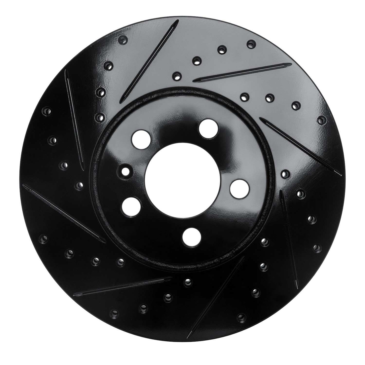 R1 Concepts 98-18 Audi A1 (Mexico) Front Left Drilled & Slotted Black Brake Rotor