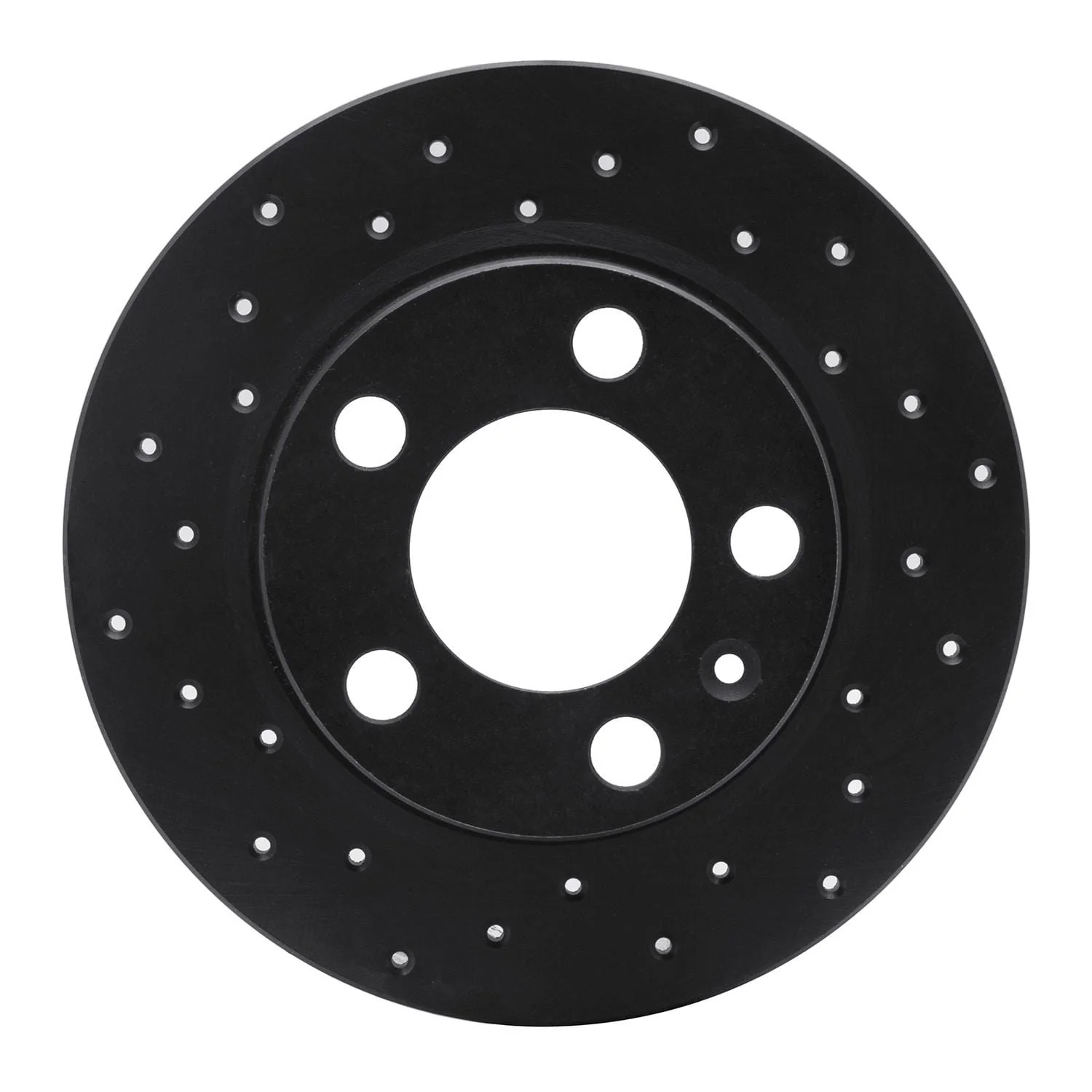 R1 Concepts 98-20 Volkswagen T-Cross (Mexico) Rear Left Drilled Black Brake Rotor