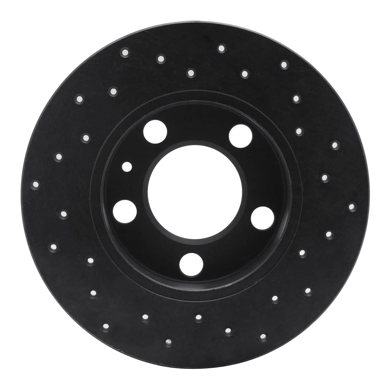 R1 Concepts 98-20 Volkswagen T-Cross (Mexico) Rear Left Drilled Black Brake Rotor - Image 2