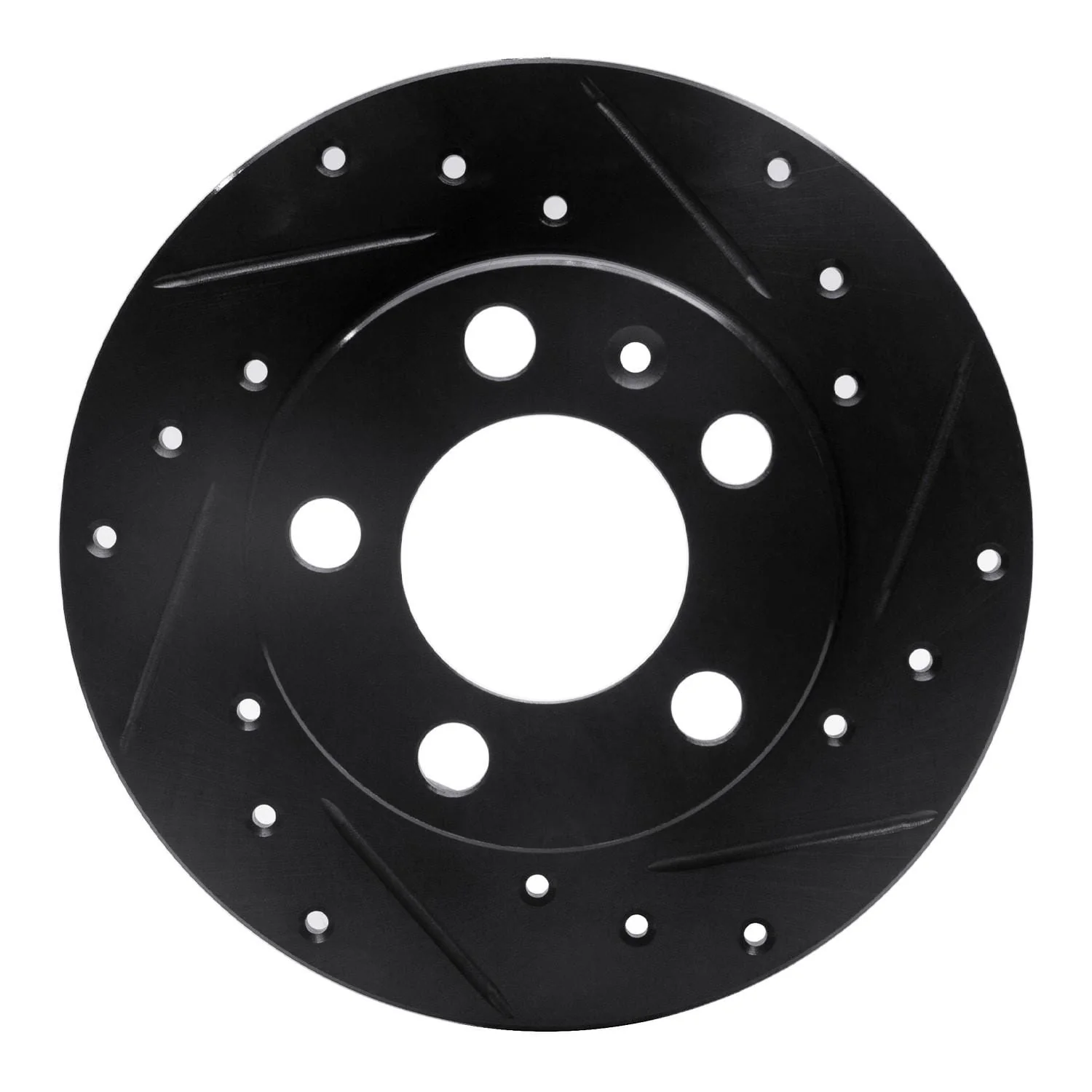 R1 Concepts 98-24 Audi A1 (Mexico) Rear Left Drilled & Slotted Black Brake Rotor