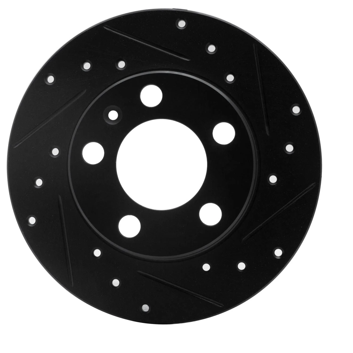 R1 Concepts 98-24 Audi A1 (Mexico) Rear Right Drilled & Slotted Black Brake Rotor