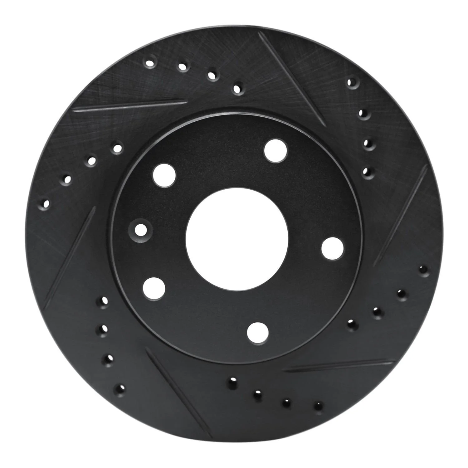 R1 Concepts 99-02 Daewoo Leganza Front Right Drilled & Slotted Black Brake Rotor