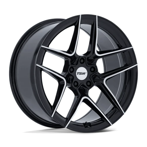 TSW Slipstream 19" 5x120 Gloss Black w/ Machined Face
