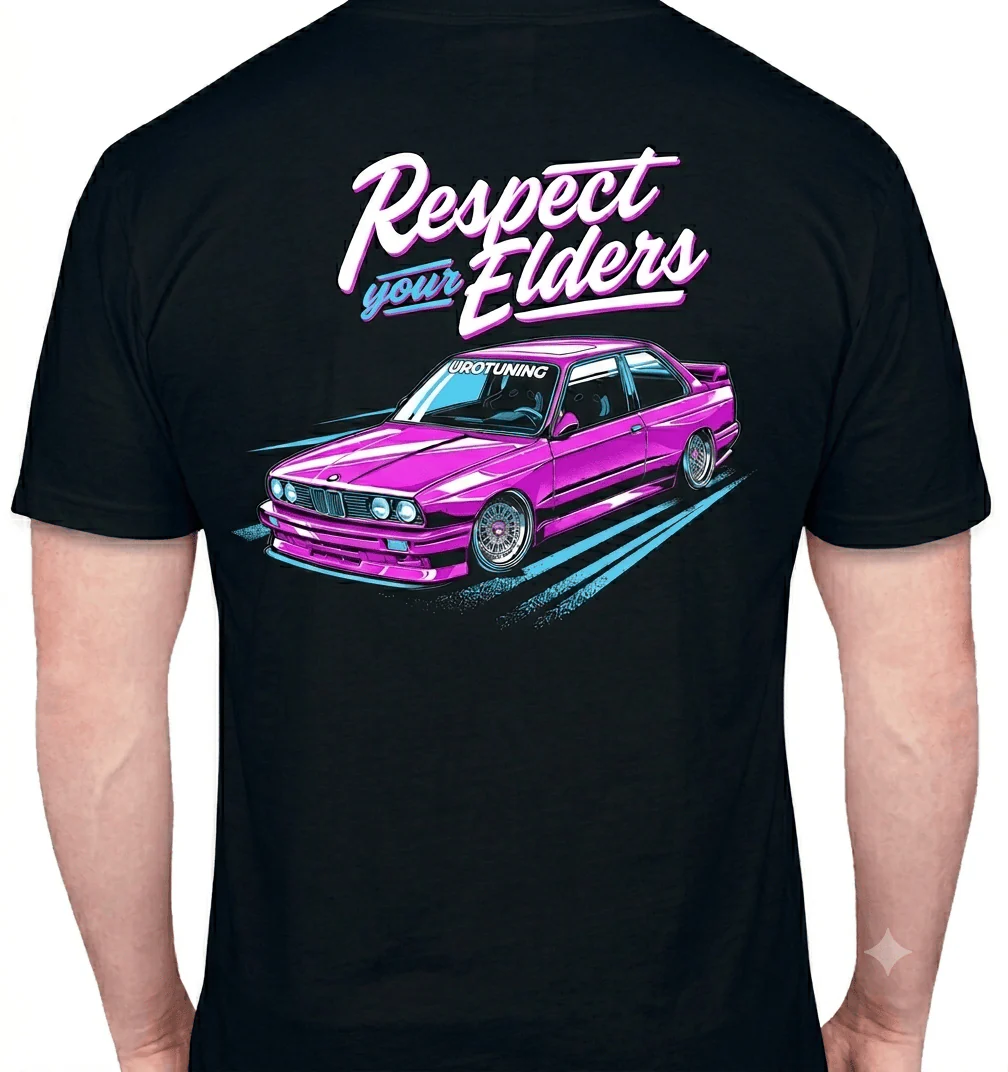 UroTuning "Respect Your Elders" BMW E30 M3 T-Shirt (V3)